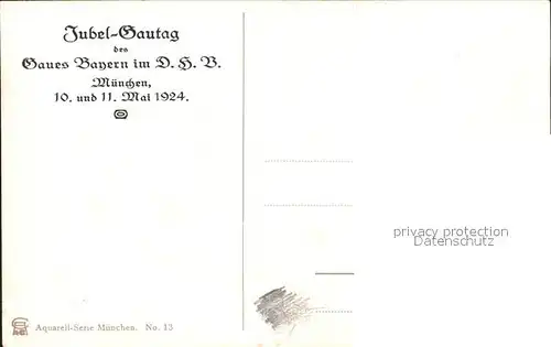 Wagner Richard Kuenstler Muenchen Blick vom Maximilianeum Kat. Kuenstlerkarte