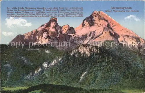 Berggesichter Koenig Watzmann mit Familie Berchtesgaden Kat. Berge