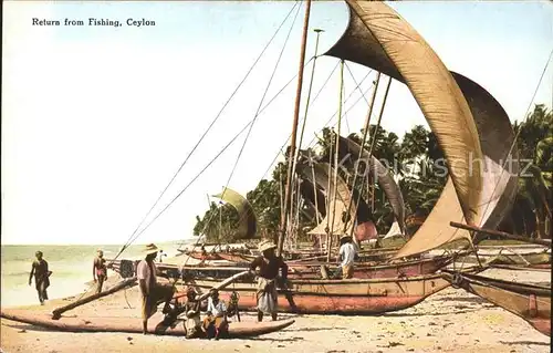 Fischerei Fischerboote Ceylon  Kat. Handwerk