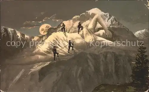 Berggesichter Jungfrau Bergsteiger  Kat. Berge
