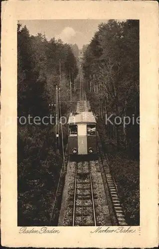 Zahnradbahn Baden Baden Merkur Bahn Kat. Bergbahn