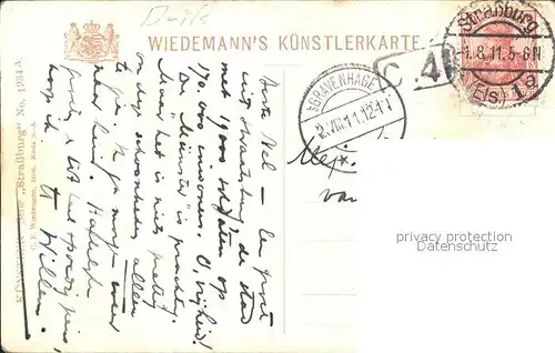 Verlag Wiedemann WIRO Nr. 1934 A Strassburg Muenster  Kat. Verlage