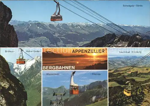 Seilbahn Appenzeller-Seilbahnen Schwaegalp-Saentis Wasserauen-Ebenalp / Bahnen /