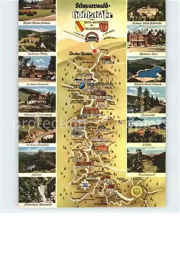 Schwarzwald Hochstrasse Lank Karte Kat. Regionales