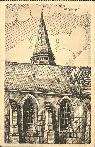 Kuenstlerkarte W. Haenel Kirche / Kuenstlerkarte /