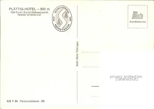 Schwarzwald Plaettig Hotel Kat. Regionales