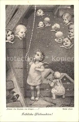 Loewe Meta Froehliche Weihnachten Nr. 136 Engel Kat. Kuenstlerkarte