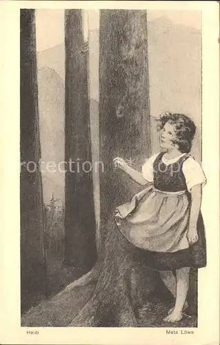 Loewe Meta Heidi Nr. 30 Kind Wald Kat. Kuenstlerkarte