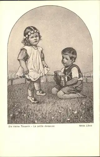 Loewe Meta Die kleine Taenzerin Nr. 151 Kinder Handharmonika Tanz Kat. Kuenstlerkarte