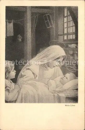 Loewe Meta Nr. 27 Christkind Heilige Maria Kat. Kuenstlerkarte