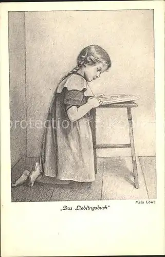 Loewe Meta Das Lieblingsbuch Nr. 79 Kind  Kat. Kuenstlerkarte