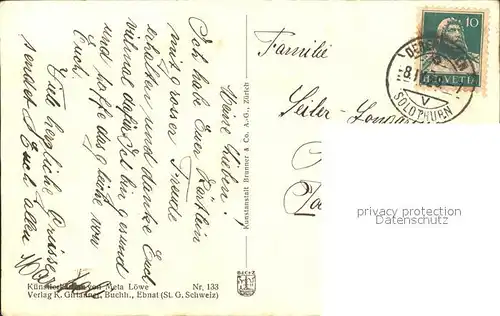Loewe Meta Nr. 133 Engel Regen Fruehling  Kat. Kuenstlerkarte