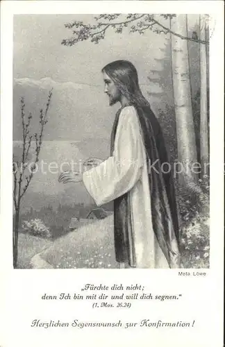 Loewe Meta Nr. 84 K Jesus Glueckwunsch Konfirmation  Kat. Kuenstlerkarte