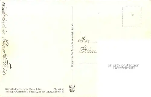 Loewe Meta Friedensbote Nr. 69 K Konfirmation Kat. Kuenstlerkarte