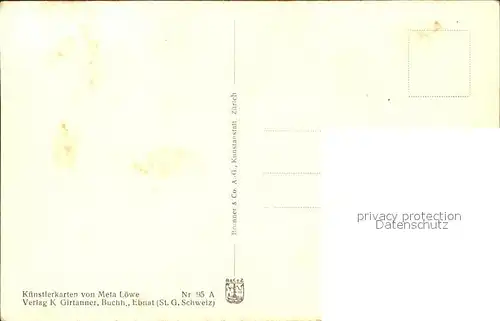 Loewe Meta Nr. 95 A Hirte Schaf  Kat. Kuenstlerkarte