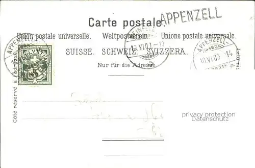 Tobler Viktor V.T. Appenzell Trachten Kirche  Kat. Kuenstlerkarte Schweiz