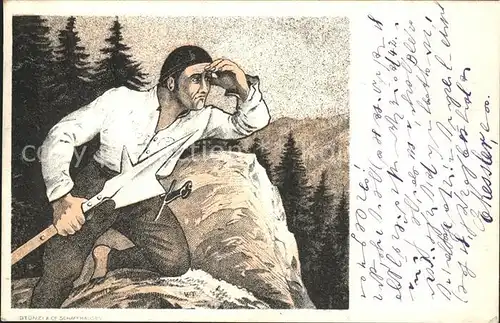 Tobler Viktor V.T. Festpostkarte 400. Jahrfeier Eintritt Appenzell Bund der Eidgenossen Kat. Kuenstlerkarte Schweiz