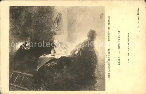 Rembrandt Les Discipoees d Emmaus  Kat. Persoenlichkeiten