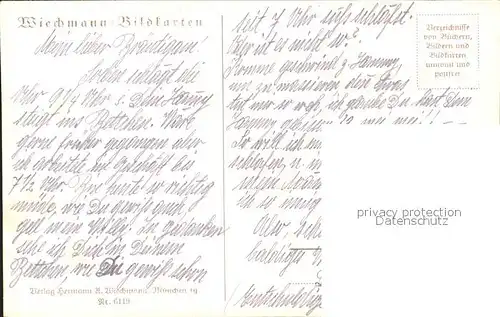 Schiestl M. Vorfruehling Wiechmann Bildkarten Nr. 6119 Kat. Kuenstlerkarte