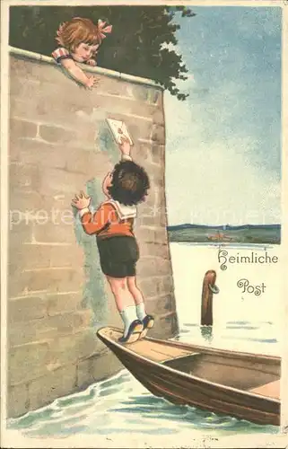 Verlag Noyer (AN Paris) Nr. 8119 1 Kinder Boot Brief Post  Kat. Verlage