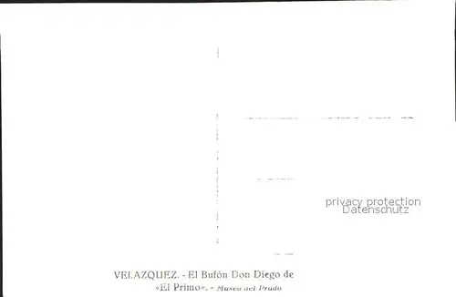 Kuenstlerkarte Velazquez El Bufon Don Diego de Acedo El Primo  Kat. Kuenstlerkarte