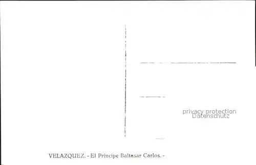 Kuenstlerkarte Alte Kuenstler Velazquez El Principe Baltasar Carlos  Kat. Kuenstlerkarte