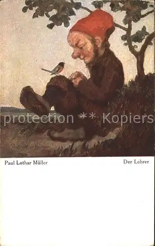 Kuenstlerkarte Paul Lothar Mueller Der Lehrer Nr. 547 Kat. Kuenstlerkarte