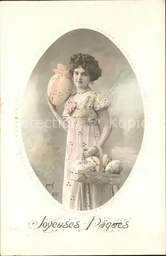 Ostern Easter Paques Kind Eier Korb Foto A.H.K. Nr. 237 / Greetings /
