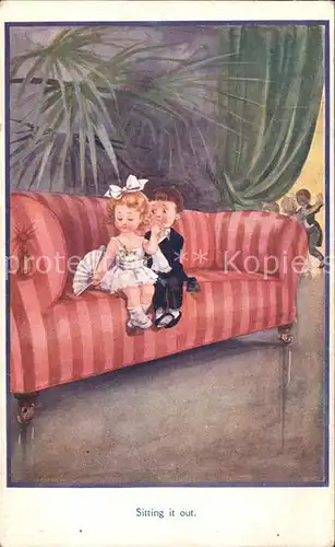 Kinder Child Enfants Handkuss Faecher Sofa  Kat. Kinder