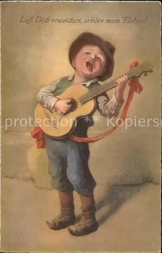 Gitarre Kind Musiker Gesang  Kat. Musik