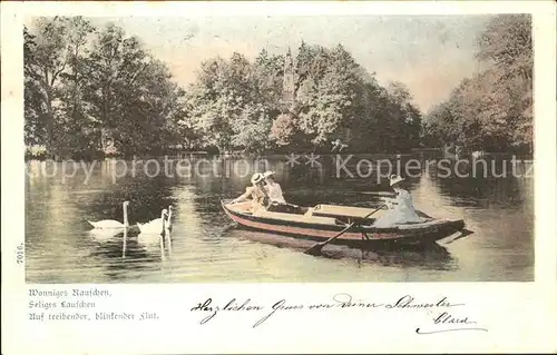 Boote Bootsfahrt Frauen Schwanen Gedicht  Kat. Schiffe