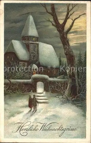 Verlag Amag Nr. 1734 Weihnachten Kirche Litho Kat. Albrecht & Meister AG