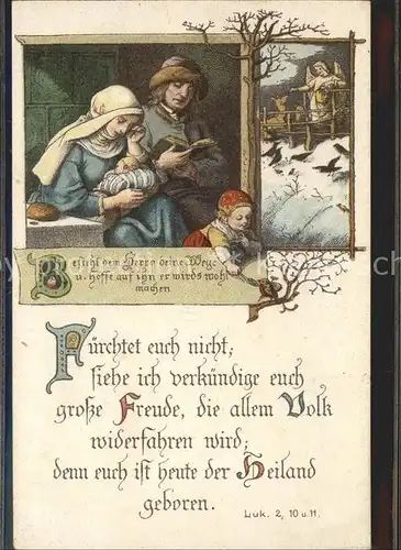 Kinder Child Enfants Religion Schutzengel Raben Brot Litho Kat. Kinder