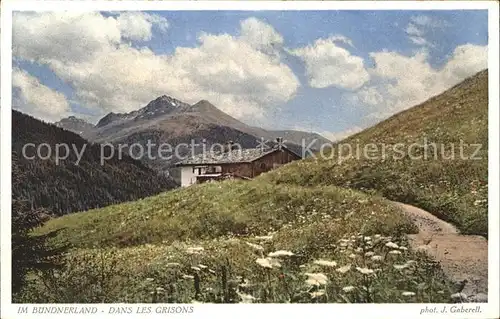 Foto Gaberell J. Nr. 5766 Buendnerland Dans les Grisons Kat. Fotografie