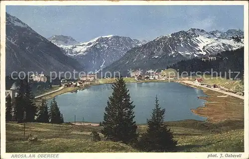 Foto Gaberell J. Nr. 2382 Arosa Obersee  Kat. Fotografie