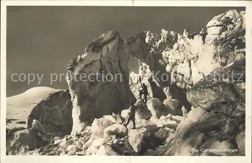 Bergsteigen Klettern Gletscher Foto-J.-Gaberell-Nr. 1710 / Sport /