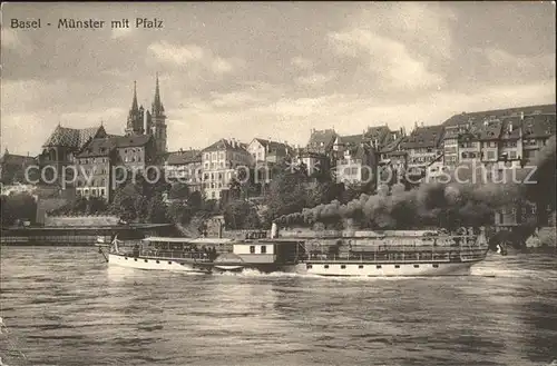 Dampfer Seitenrad Basel Muenster Pfalz Kat. Schiffe