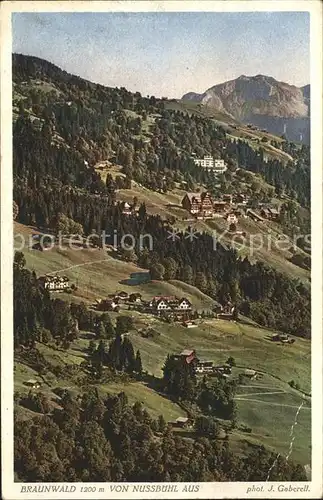 Foto Gaberell J. Nr. 5219 Braunwald  Kat. Fotografie