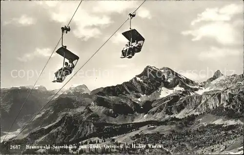 Sessellift Braunwald Toedi Ortstock Hoher Turm Kat. Bahnen