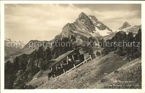 Zahnradbahn Branwaldbahn Ortstock Hoher Turm  Kat. Bergbahn