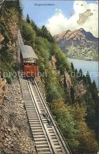 Zahnradbahn Buergenstockbahn  Kat. Bergbahn