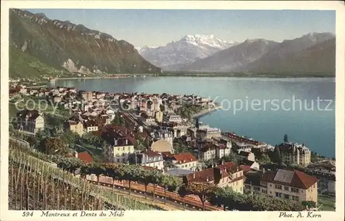 Foto Kern A. Nr. 594 Montreux Dents du Midi  Kat. Fotografie Schweiz