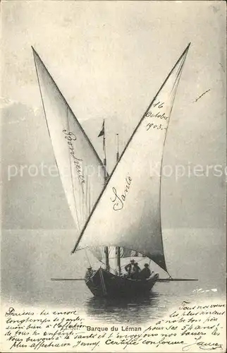 Segelboote Barque du Leman  Kat. Schiffe