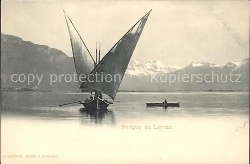 Segelboote Barque Leman Werbung Unfallversicherung Winterthur Kat. Schiffe