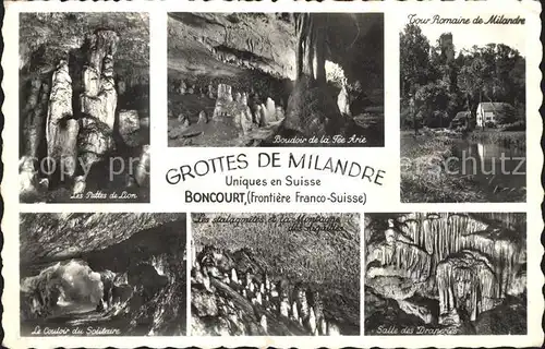 Hoehlen Caves Grottes Milandre Boncourt Boudoir Fee Arie Pattes de Lion Tour Romaine Kat. Berge