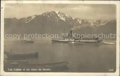 Dampfer Seitenrad France Lac Leman Alpes de Savoie Kat. Schiffe