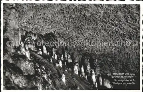 Hoehlen Caves Grottes Boncourt Grottes de Milandre Stalagmites Montagne des aiguilles Kat. Berge