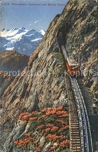 Zahnradbahn Pilatusbahn Eselwand Berner Alpen  Kat. Bergbahn