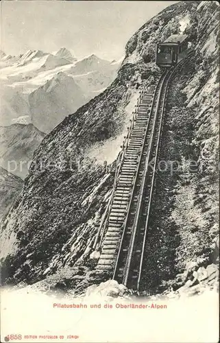 Zahnradbahn Pilatusbahn Oberlaender Alpen  Kat. Bergbahn