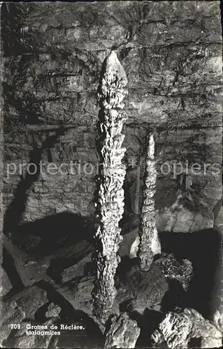 Hoehlen Caves Grottes Grottes de Reclere Stalagmites Kat. Berge